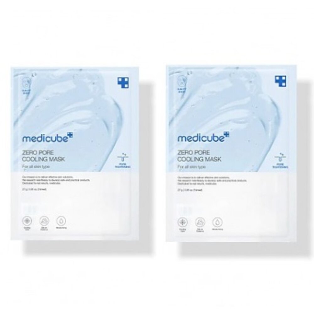 MEDICUBE Zero Pore Cooling Mask - Pore Tightening & Cooling Treatment - 2 Pack